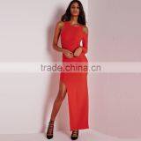 2016 Evening Party Long Red Plain Frog Cocktail Dress thumbnail-2