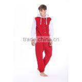 Fashion Onesie Jumpsuits With Contrast Sleeves Red Jumpsuits for Men thumbnail-2