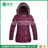 Morden Style Winter Windproof Middle Age Women Duck Down Jacket With Hood thumbnail-1