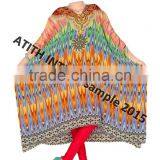 DIGITALLY PRINTED MICROFIBER PONCHO thumbnail-6