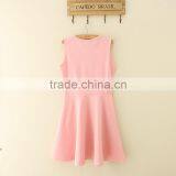 2017 Hot Selling Family Clothes Wholesale Mommy and me Dress Pink Mother and Daughter Sweet Casual Dresses Family Clothes thumbnail-3