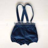Boutique Blue Suspender Shorts Button Design Baby Boys Wearing Panties thumbnail-2