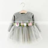 Zm11670a 2017 New Arrivals Kids Fall Clothes Cotton Girls' Dresses Fashion Boutique Children's Clothing thumbnail-3