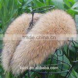 2016 Winter 100% Real Natural Fur Collar & Womens Scarfs Fashion Coat Sweater Scarves Collar Luxury Raccoon Fur Neck Cap thumbnail-2