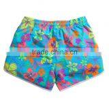 Colorized Flowers Printing Ready Made Ladies Sport Wear Fashion Girls Beach Shorts thumbnail-2