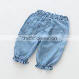 Summer Wholesale Rainbow Embroidery Girls Kids Denim Pants thumbnail-2