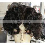 High Quality Natural Indian Human Hair Wigs For Black Men thumbnail-1