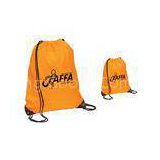 Orange Screen Printed Customized Sport Rucksack Large Zippered For Everyday Activity