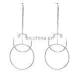 Fashion Metal Earring Long Drop Earring With Circle thumbnail-2