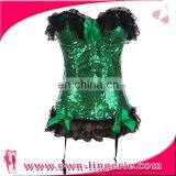 Clubwear Woman Overbust Outfit Sexy Letax Corset Lace up Back Bustier Tops thumbnail-1