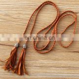 Fashion High Quality Sexy Leather Tassel Waist Belt with Fringe and Tassel