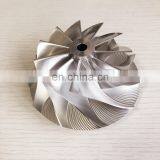 T51RSPL 76.71/102.33 мм 11+0 лопастей гоночный турбонагнетатель фрезерованный/из алюминия 2618/штампованное компрессорное колесо thumbnail-4