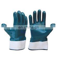 Oil Resistant Fully Coated Blue Nitrile Safety Work Gloves For Fuel Petro Chemical Work thumbnail-4