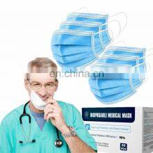 Wholesale Large stock medical surgical mask 3ply Disposable non-woven anti-dust Face mask FFP2