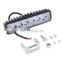 Automobile Led Automotive Work Light Straight 6Led 18W Daily Running Light Auxiliary Large Vehicle Refitting