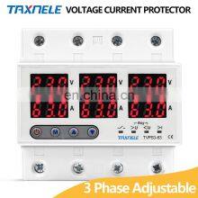 Three Phase Voltage Protector 63A 220V 3P+N Over Under Voltage Current Limiter Adjustable Voltage Protective thumbnail-2