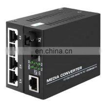 Gigabit Fiber Optic Media Converter 1 Fiber +1/4 RJ45 Ethernet Optical Transceiver thumbnail-1