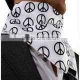 Peace, White Bandana 100% Cotton Bandana thumbnail-1