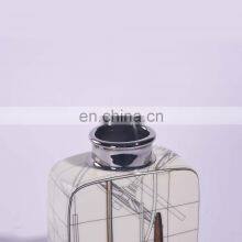 Handmade Modern Creative Decal Porcelain Silver Plated Chinese Modern Flower Decoration Vase for Home thumbnail-3