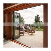 Temporary Folding Glass Doors bi Fold Able Exterior Interior Aluminium Folding Door thumbnail-1