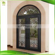 Metal Front Wrought Iron Grill Double Door Designs for Homes thumbnail-4