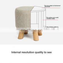Creative Four Leg Low Stool Small Rest Furniture Shoes Changing Stool thumbnail-5