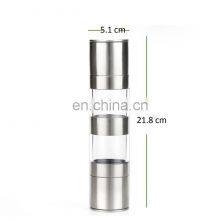 Stainless Steel With Adjustable Ceramic Grinding Mechanism Clear Acrylic Body Salt And Pepper Grinder thumbnail-5