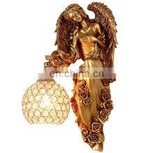 Factory Wholesale Hand Make European-style Resin Wall LED Creative Indoor Wall Lamp for Hotel Bedroom Dinging Room thumbnail-5