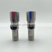 Stainless Steel Water Control Valve Multi Function Thread Bathroom Angle Valve Triangle