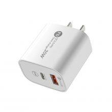 Portable EU US Charging Plug, 2-port PD+USB Fast Charging Power Adapter for Different for IPhone for Xiaomi thumbnail-1