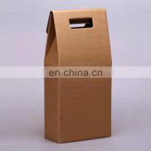 Custom Logo Printing Corrugated Cardboard Carrier Bag Paper Packaging Red Wine Box thumbnail-5