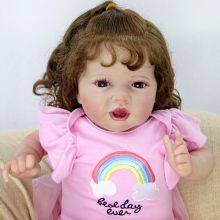 22-inch New Reborn Doll Pure Hand Painted Simulation Baby Doll Soft Realistic Reborn Baby Toys thumbnail-2