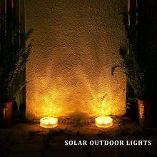 6 Led Waterproof In-ground Brick Lights Solar Glass Brick Lights for Wedding Party Outdoor Landscape Pathway Decoration thumbnail-2