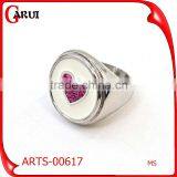Heart Shaped Ring Designs for Girls Gold Jewelry Red Heart Ring thumbnail-2