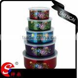 Factory Indan Kitcheware Colorful Stainless Steel Food Containers Set With Lid thumbnail-1