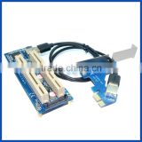 PCIE to daul 2port PCI riser conveter adapter card for Desktop