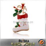 Alloy Enamel With Rhinestones Christmas Brooch thumbnail-1