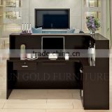 Black color office furniture office counter design used reception desk (SZ-RTB003-2)