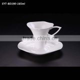 fine quality shell porcelain tea cup and saucer sets