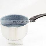 Bakelite Handle and Nonstick Stone Marble Coating Stainless Steel Sauce Pan for Easy Cleaning thumbnail-2