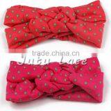 Baby Girl's Headbands Turban Knotted Headwraps, Foil Golden Polka-dots Elastic Headbands