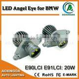 20W LED Angel Eyes Headlight LED Marker Light for 06-08 E90 E91 Facelift