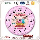 Leisure time pink ice cream pattern design cover art clock for room
