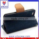 High Quality Jean Cloth Leather Case for IPhone 6S, Flip Stand Phone Cover for IPhone 6s thumbnail-4