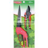 2 Pcs Grass Shear + Pruning Shear, Garden Tool Set thumbnail-1
