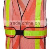 Multiple Purpose Orange Mesh Vests With High Visible Tapes