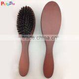 Oval Natural Wooden Hair Brush With High Quality Dense Boar Bristles That Repair and Smoothen the Cuticles Quality Choice