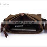 Men Shoulder Messenger Bags Canvas and Leather Messenger Bag thumbnail-4