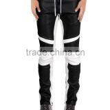 Buy Lambskin Leather Trousers Online for a Refreshingly Youthful Update to Your Wardrobe. Customized Fit and Contrast Panels thumbnail-1