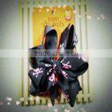 Black Flower Hair Bow for Halloween Day thumbnail-1